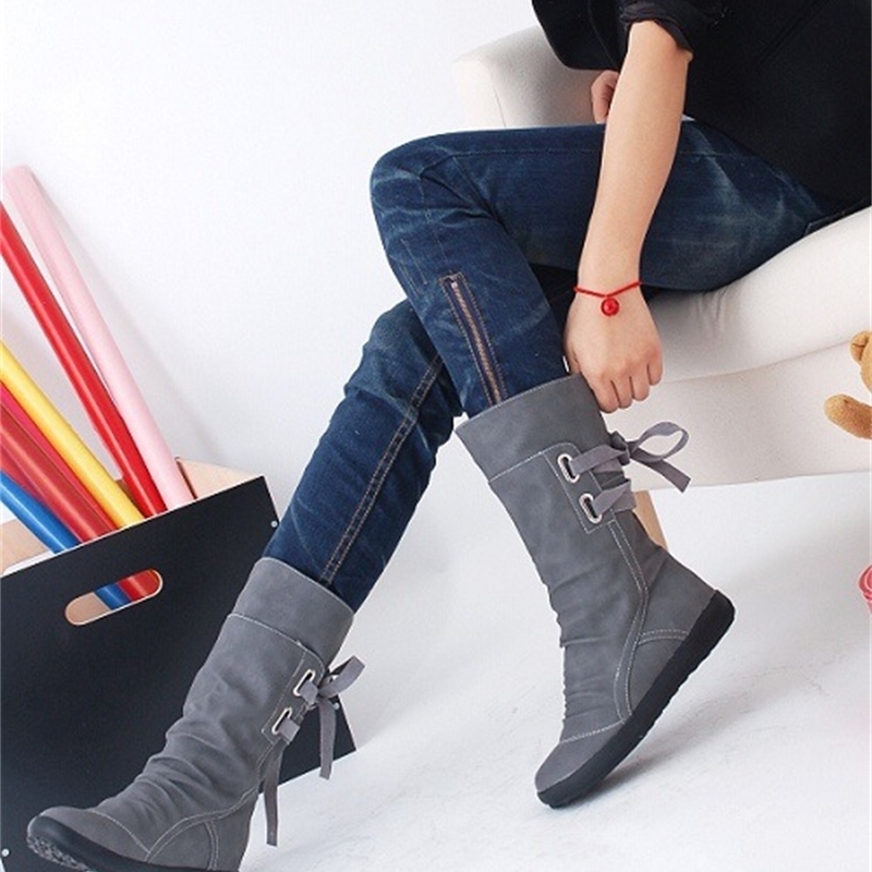 

2021 The New New Models Explosion Women's Shoes Large Buckles Tube After Flat Belt Martin Female Boots 40- Sped, Yellow