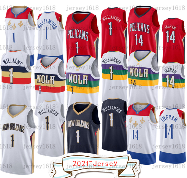 

2021 Custom Men's Zion 1 Jersey Williamson Lonzo 2 Ball Brandon 14 Ingram Eric 5 Bledsoe Steven 12 Adams Hayes City Basketball Jersey