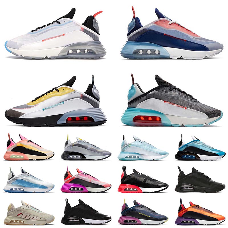 

New Quality Pure Platinum 2090 Sport Running Shoes for men women USA Yellow Bleached Aqua Laser Blue Photo Dust Trainers Sneakers 36-45, 16 white and black 36-45