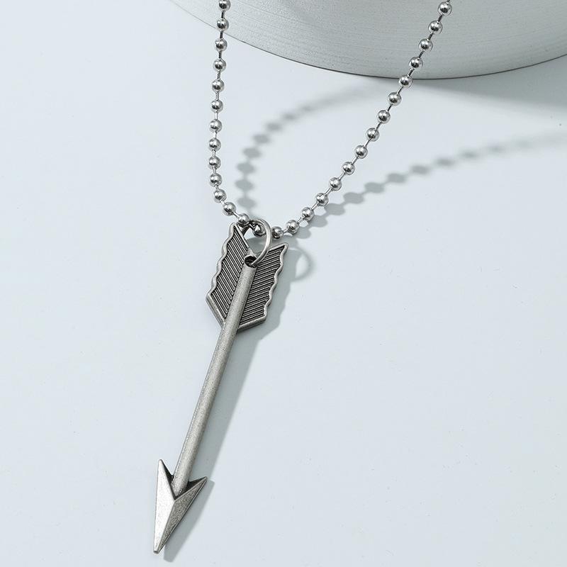 

Fashion Vintage Arrow Pendant Men Necklace Stainless Steel Trendy Hip Hop Punk Male Chain Simple Gift Jewelry