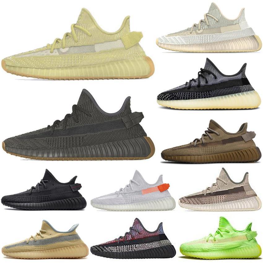 

with box tags receipt Kanye West Men Women Shoes Zebra Cinder outside Tail Light Reflective Israfil Asriel Linen Trainers running shoes