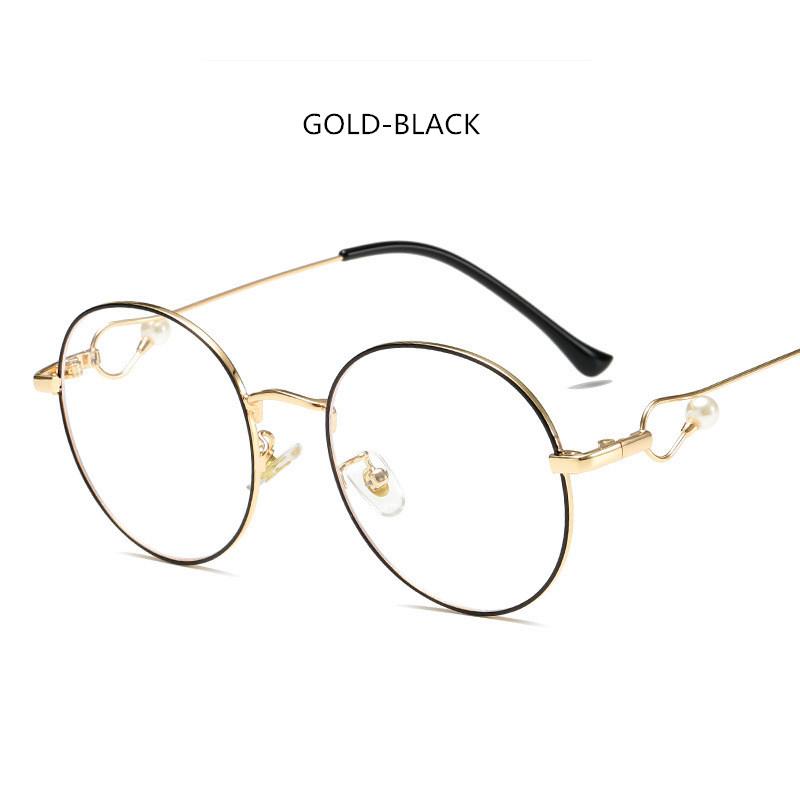 

Pearl Round Glasses Frame Blue Light Glasses For Women Luxury Transparent Eyeglasses Computer Eyeglasses Frames Optical Clear