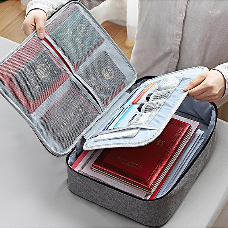

2 Layer Document Ticket Bag with Password Lock Certificates Files Organizer Storage Bag for Office Travel Important Items1