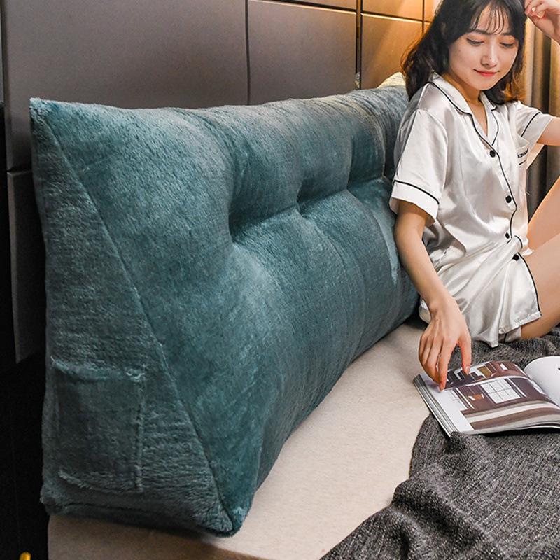 

VESCOVO winter warm big long reading pillow backrest cushion large pillow tatami Bed headrest, As picture