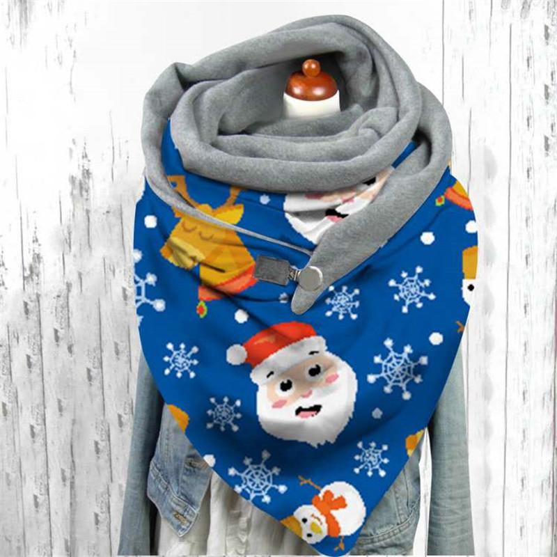 

2020 New Fashion Christmas Women Print Scarf Winter Ladies Multi-Purpose Shawls Warm Echarpe Foulard Femme Blanket Scarf