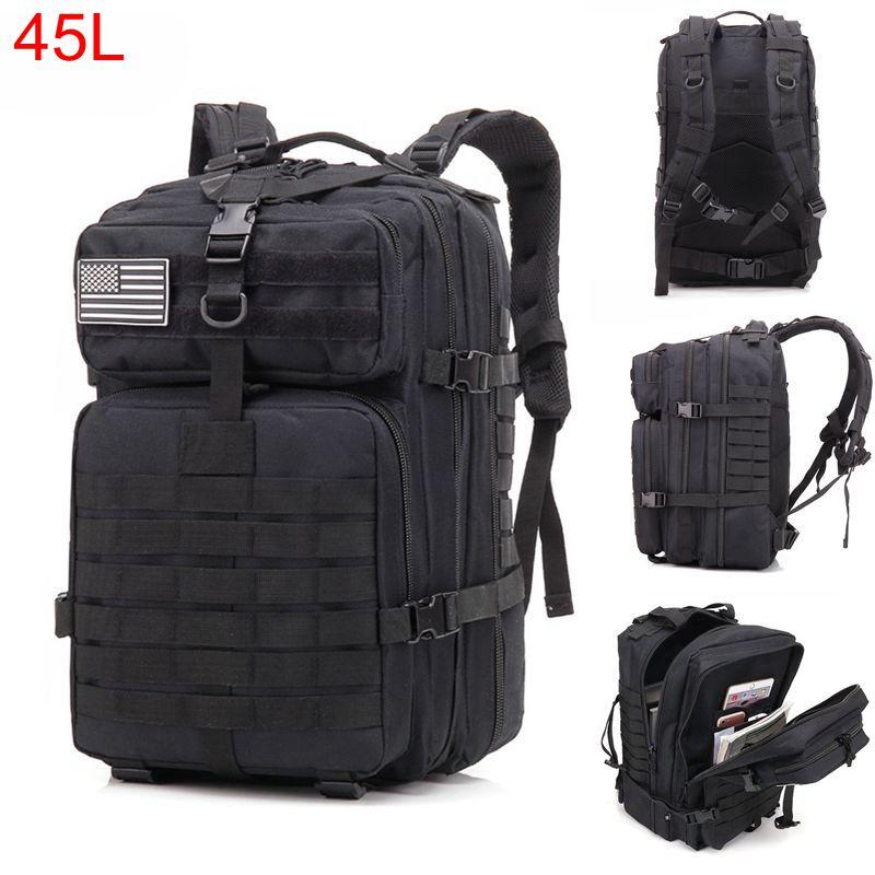 

Tactical Bag Backpack 45L Army Assault Bag 3P Molle Sports Camping Hiking Large Capacity Hunting Backpack Waterproof, 30l green