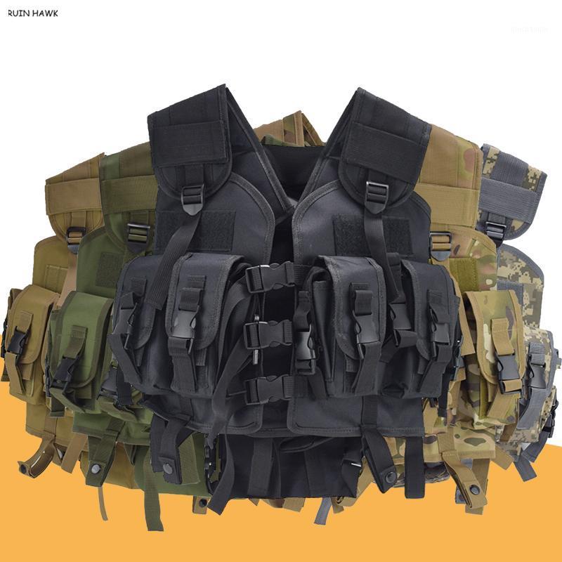 

Equipment Tactical Vest Outdoor Modular Tactical Vest with Water Bag Paintball Bag 5-color1, Black