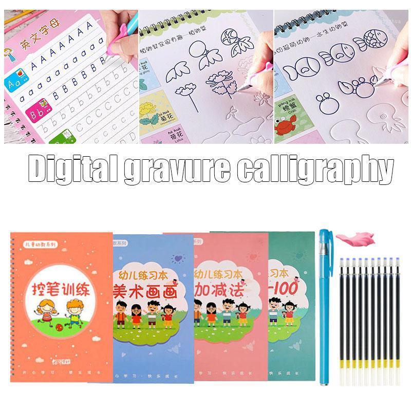 

Magic Calligraphy That Can Be Reused English Handwriting Copybook Set Preschool Kindergarten Practice Calligraphy GK991