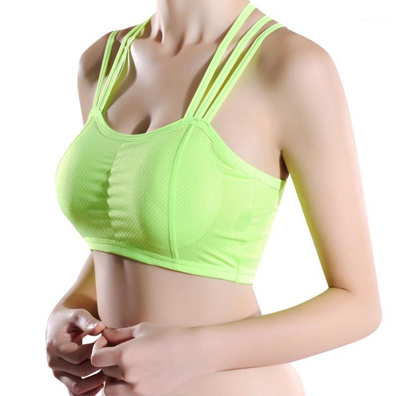 

2020 NEW Women Sports Bra Workout Yoga Fitness Tank Top Stretch Seamless Racerback Padded Underwear for Running Gym Sports1, Blue