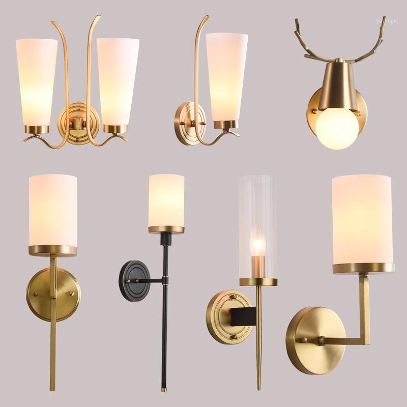 

loft lampes suspendues wall lamp living room decoration crystal wood corridor bedroom aisle home deco wall lamp1