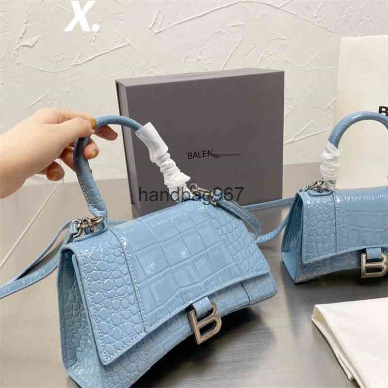 

Bags designer Hourglass 2022 b Balencaigas's s Paris Messenger Handbag Latest Shopping High Fashion Shoulder Crossbody Bag, Sky blue