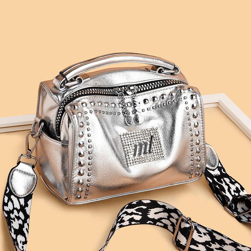 

New Women's Designer Diamond Genuine Leather Handbag And Purse Cross Body Trend Shoulder Messenger Bags For Women Ladies, Black