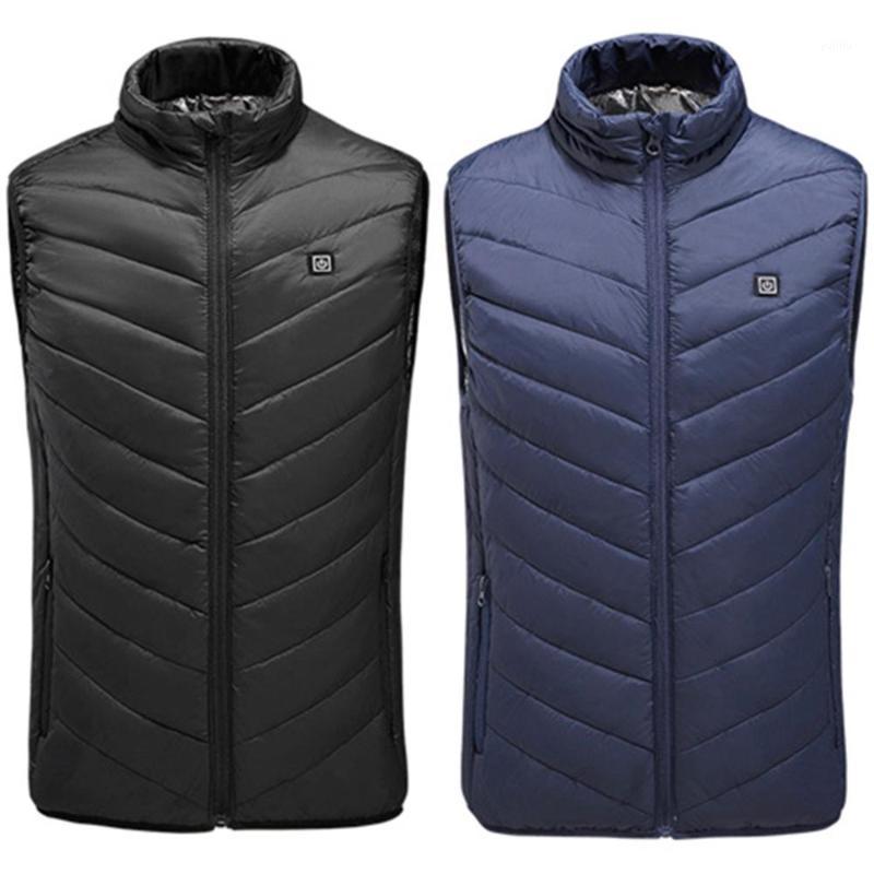 

Men' Smart Electric Heating Vest Coat Jacket Winter Warm Clothing Outdoor Fishing Hunting Tactical Heated Thermal Vest -4XL1, Black