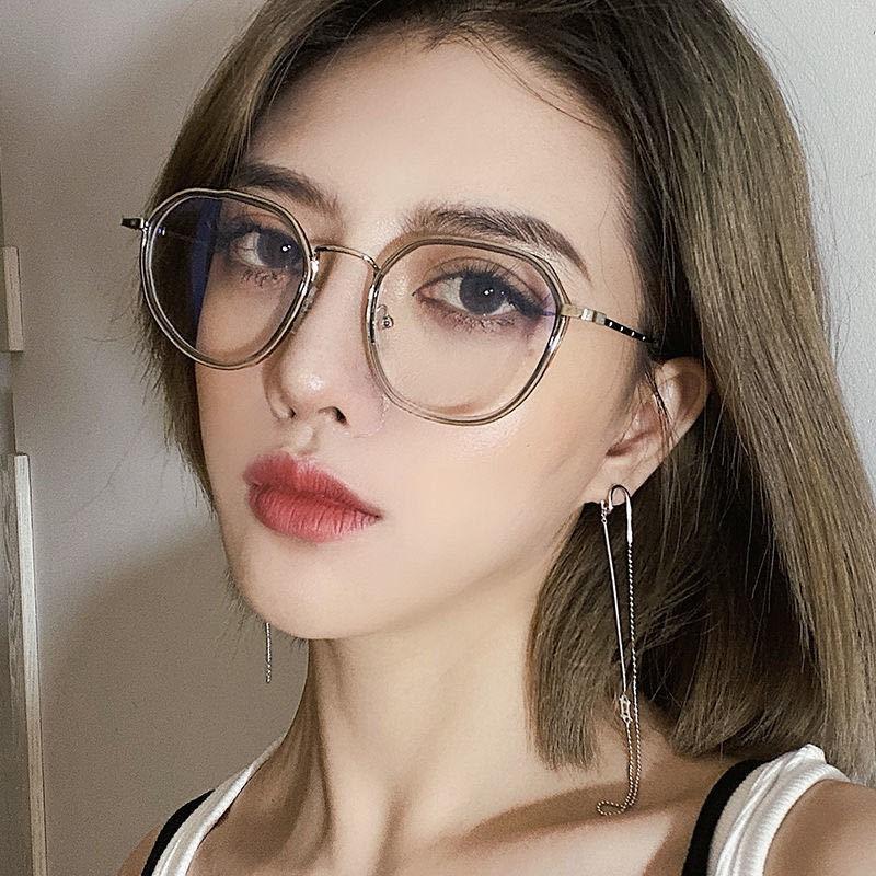 

New Office Anti Blue Light Blocking Glasses Retro Computer Glasses Frames For Women Myopia Optical Square Eyeglasses 2021 Trend