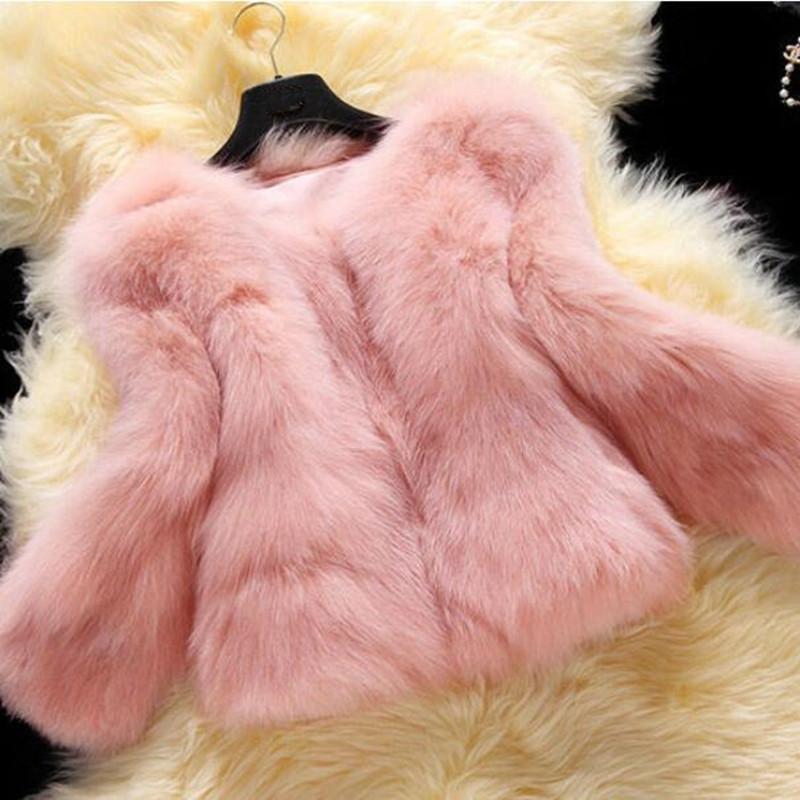 

Wholesale and Retail Fashion Woman' Clothing 2020 Autumn and Winter Imitation Fur Slim Short Coat New Faux Fur Coat 4 Color, Red