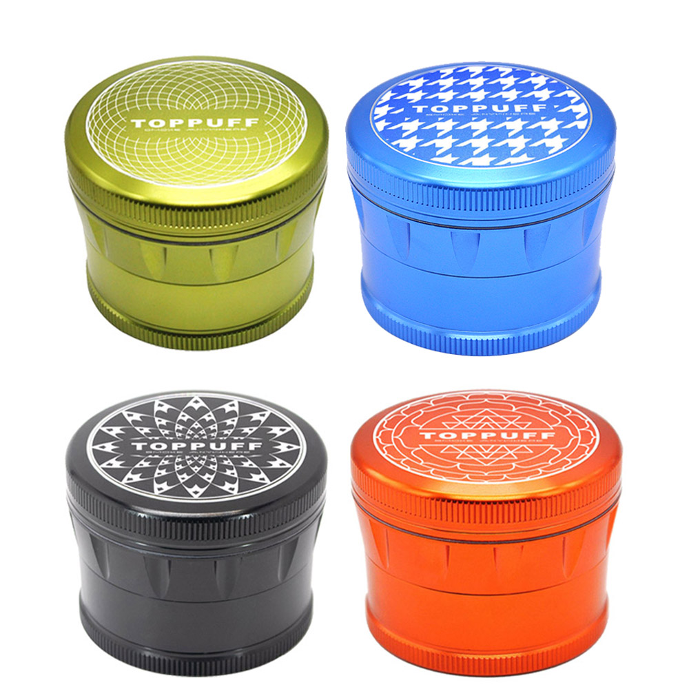 

Premium Aluminum 4 Parts Metal Smoking Grinder 63MM CNC Herb Grinder Crusher Tobacco Chromium Chrusher Pollen Catcher