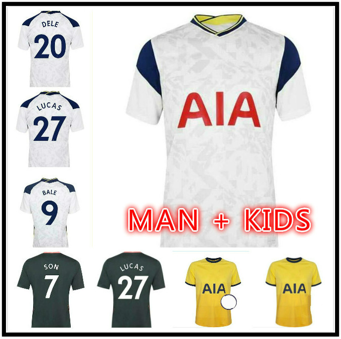 

Men+KIDS 20 21 BALE KANE SON BERGWIJN NDOMBELE Soccer Jerseys 2020 2021 MORGAN DELE jersey Football kit shirt LLORIS HOME, 20/21 home jersey