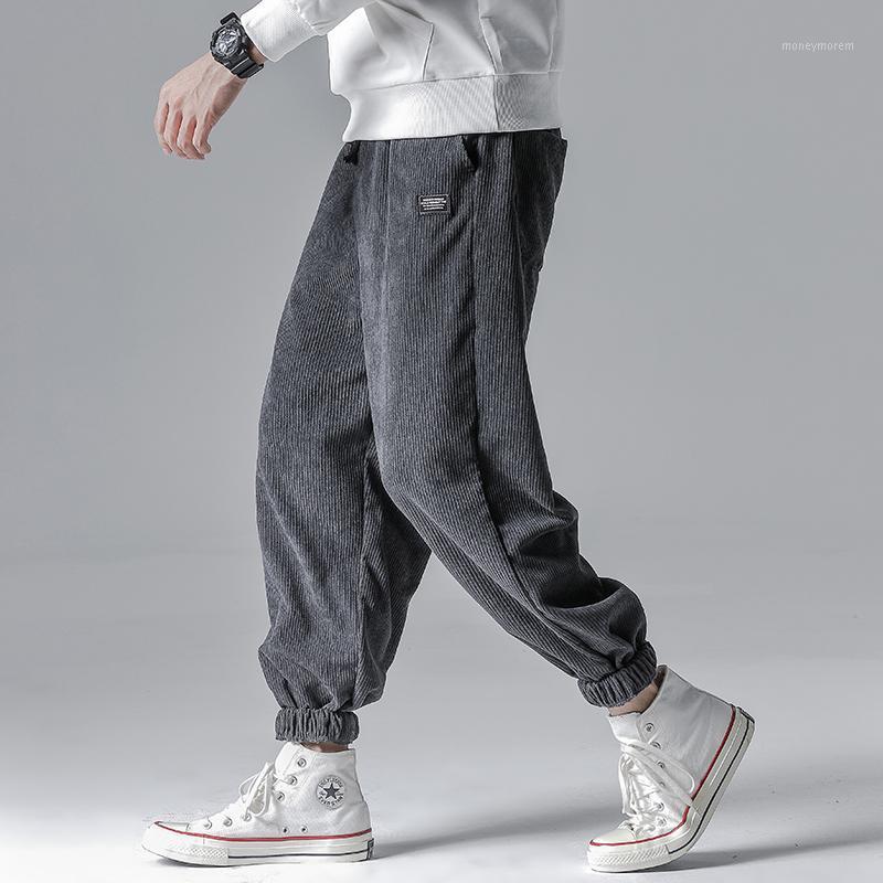 

New Men's Corduroy Pants Harajuku Style Woman Big Size Woman Trousers 2020 Autumn Man Fashion Streetwear Casual Pants 5XL1, Coffee color