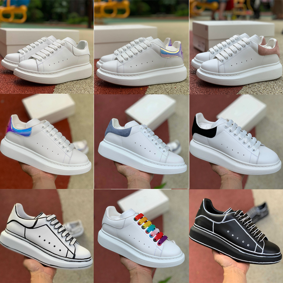 

2020 with box cheap Platform scarpe alexanders oversized unisex new queen ultra sneakers leather platform low femme casual shoes, Black