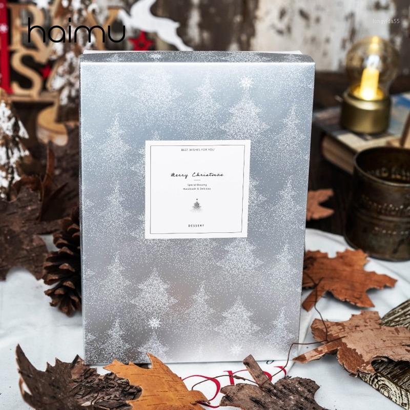 

5pcs Silver Snowflake Baking Box Christmas Biscuit Nougat Gift Packaging Box Festival Party Favor Decoration Dessert Boxes1
