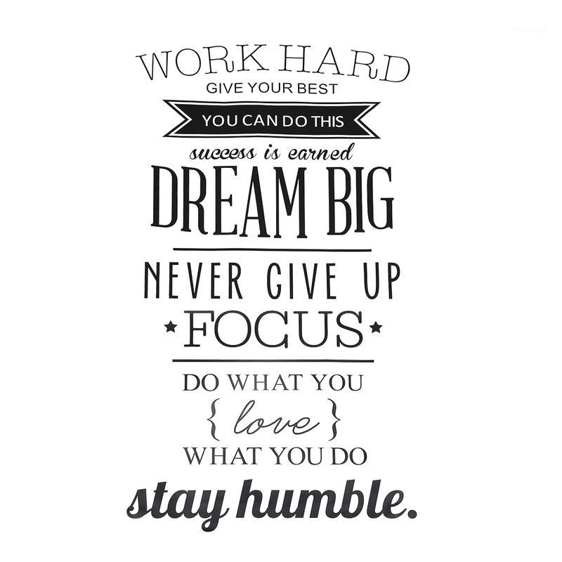 

WORK HARD DREAM BIG Quote Wall Sticker Office Inspirational Decal Removable PVC1