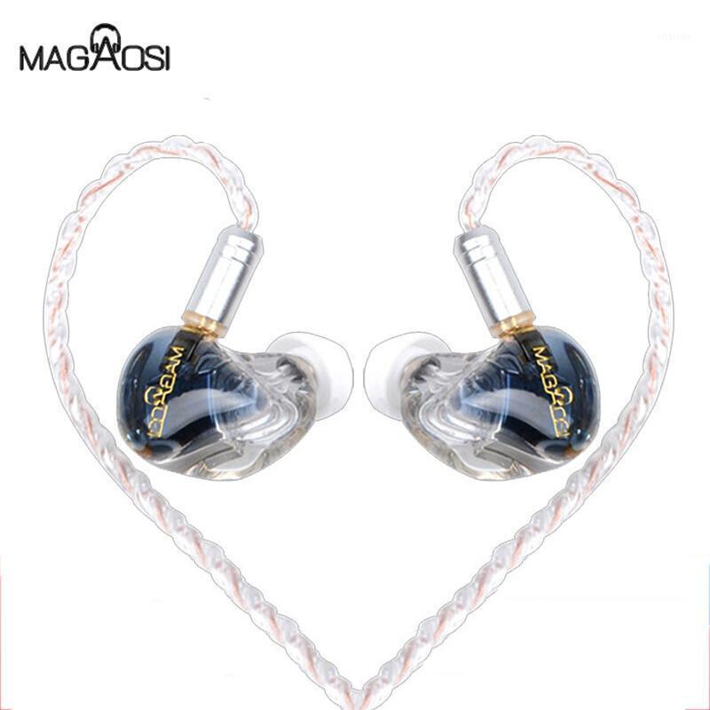 

Magaosi Upgraded Version 5BA Driver Unit Monitors Earphones 3.5mm MMCX Detachable Cable HIFI Earbuds And Bluetooth Wire with MIC1, Black