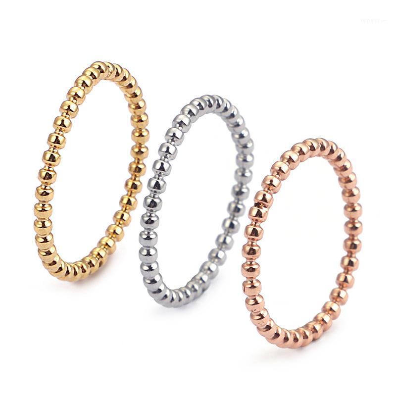 

Beads Water Ripple Ring Simple Thin Tail Ring for Women Gold/Rose Gold/Silver Color Stainless Steel Jewelry1