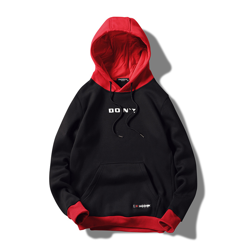 

2021 New Tag Streetwear Hip Hop Patchwork with Hoodies of Men Coat Hood Stock Shirt Bag Plus Size K96 RRWH, Black