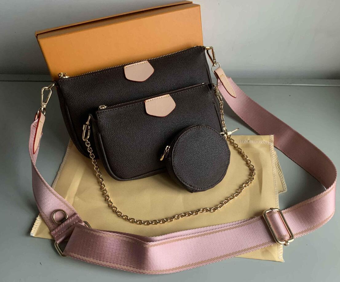 

2020 Excellent Leather Multi pochette accessoires Fashion handbags purses Women favorite 3pcs crossbody bag shoulder bags M44823