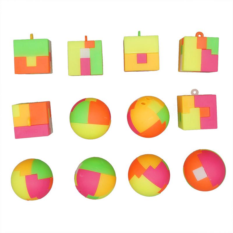 

12 PCS Puzzle magic toy Balls Cubes Children's party puzzle toys Party Gift Packing Pinata Colorful supplies