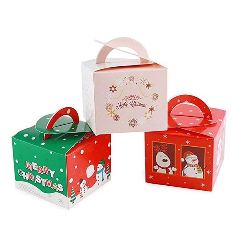 

12 Pieces Candy Boxes Party Favor Christmas Eve Box Xmas Party Bags Gift 3 Cute Styles Perfect For Your Holiday Party