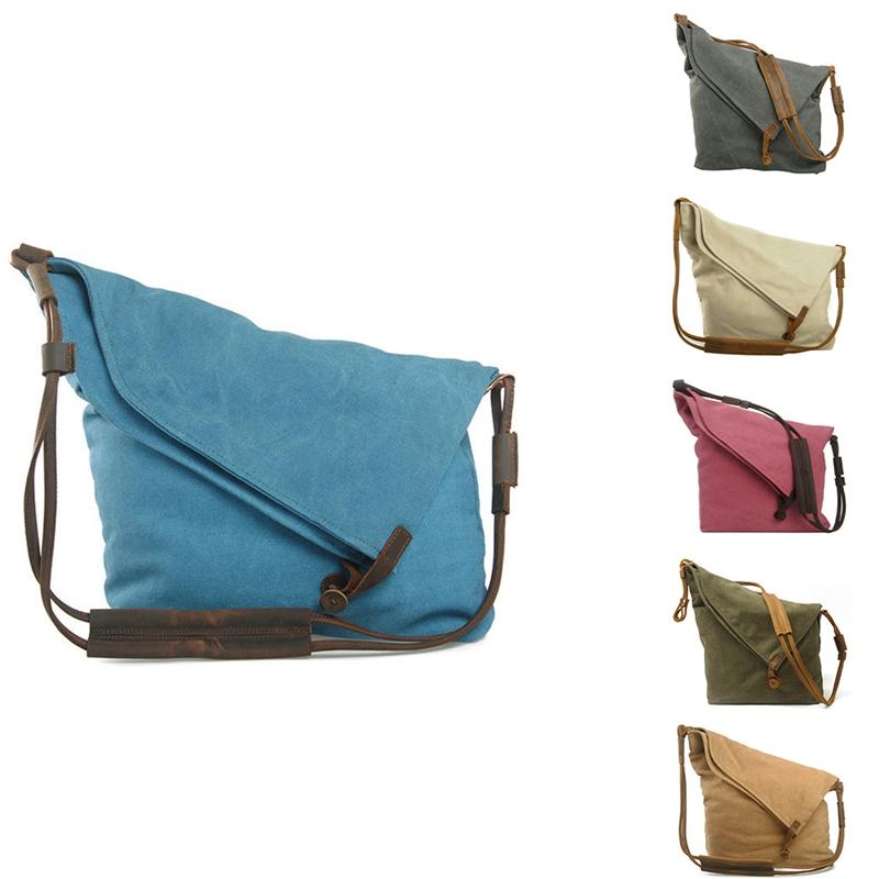 

Canvas Women's Bag, Shoulder Bag, Messenger Retro Art Cloth Canvas Bag, Sky blue