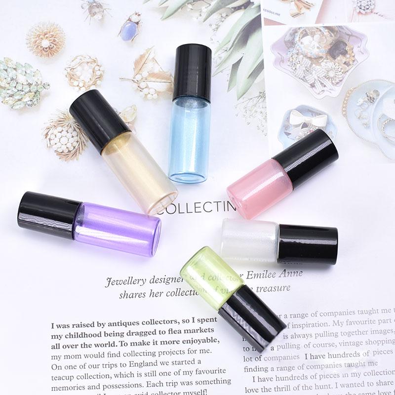 

12/50/100pcs 3/5ML Thin Glass Perfume Roll on Bottle , Sample Test ,Metal Roller Essential Oil Vials Travel Use Necessaries