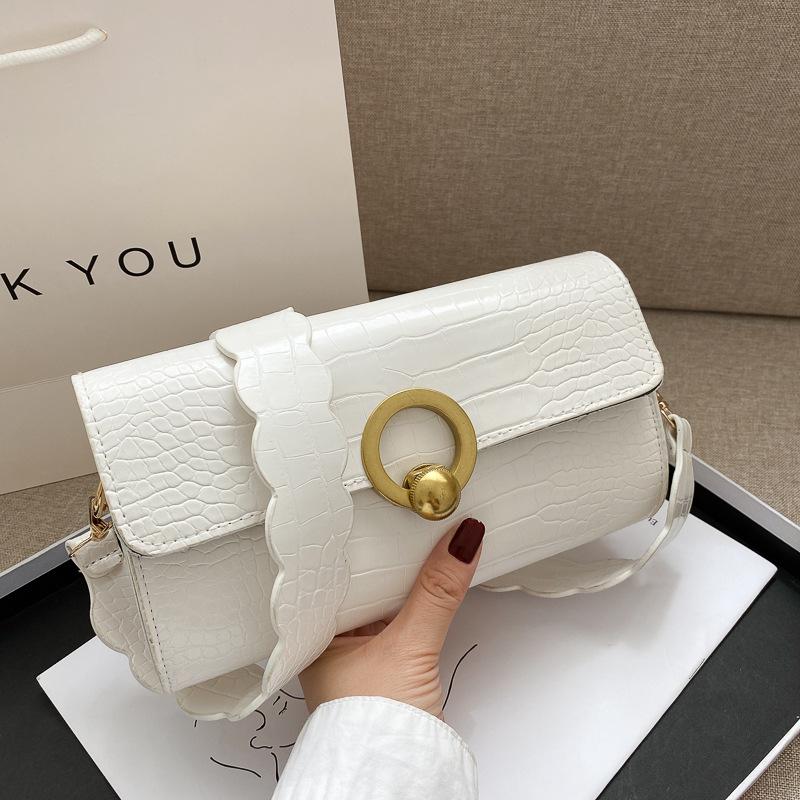 

PU Leather women Solid Color Shoulder Messenger Bag 2021 new fashion Cloud Tote Bags For Women purse Baguette bag, Black