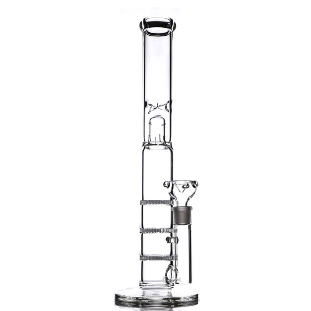

Heady glass percolator bong triple honeycombs 5mm thick tube glass water bongs dab rig 16 inches