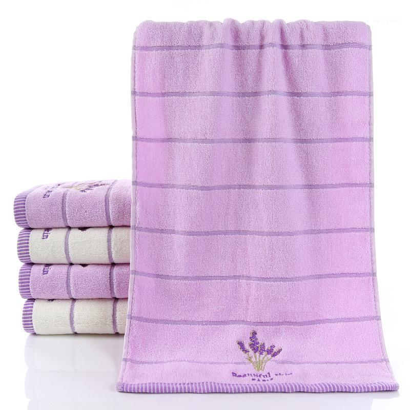 

34*73CM Bath Towel Face Towel 100% Cotton Soft Cotton Beauty Lavender For Bathroom Shower Product1, Purple