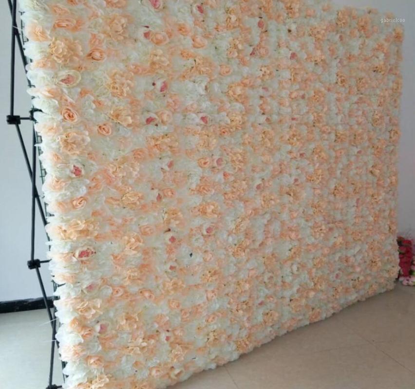 

40x60cmSilk Rose Champagne Artificial Flower for Wedding Decoration Flower Wall Romantic Wedding Christmas Background Decoration1, 25