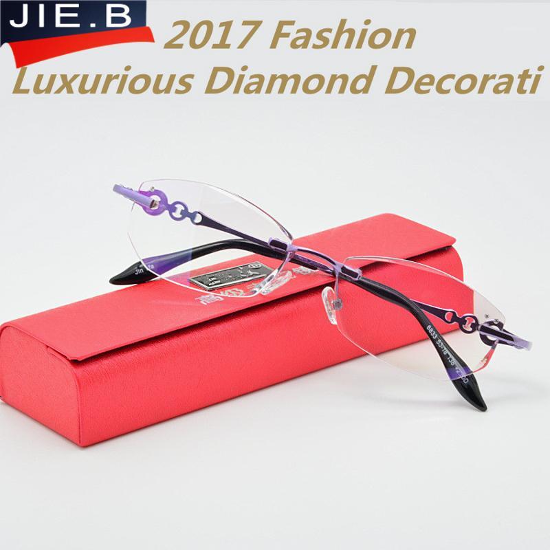 

2020 New Luxury Rhinestone Reading Glasses Women Diamond Cutting Rimless Glasses High Clear Women's Presbyopic Eye1