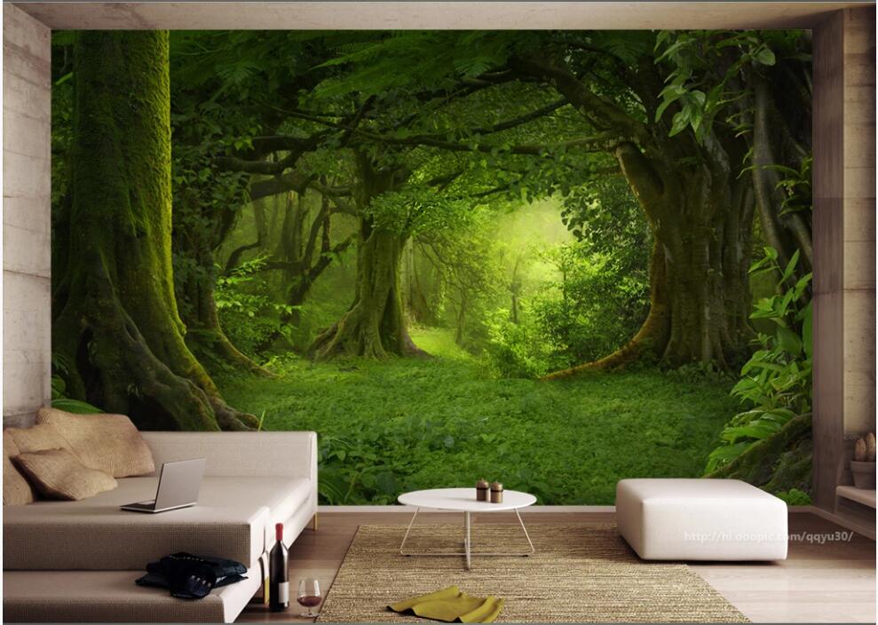 

Custom mural photo wallpaper 3d Modern mysterious woods and grassland landscape background living room home decor wallpaper for walls 3 d, Non-woven wallpaper