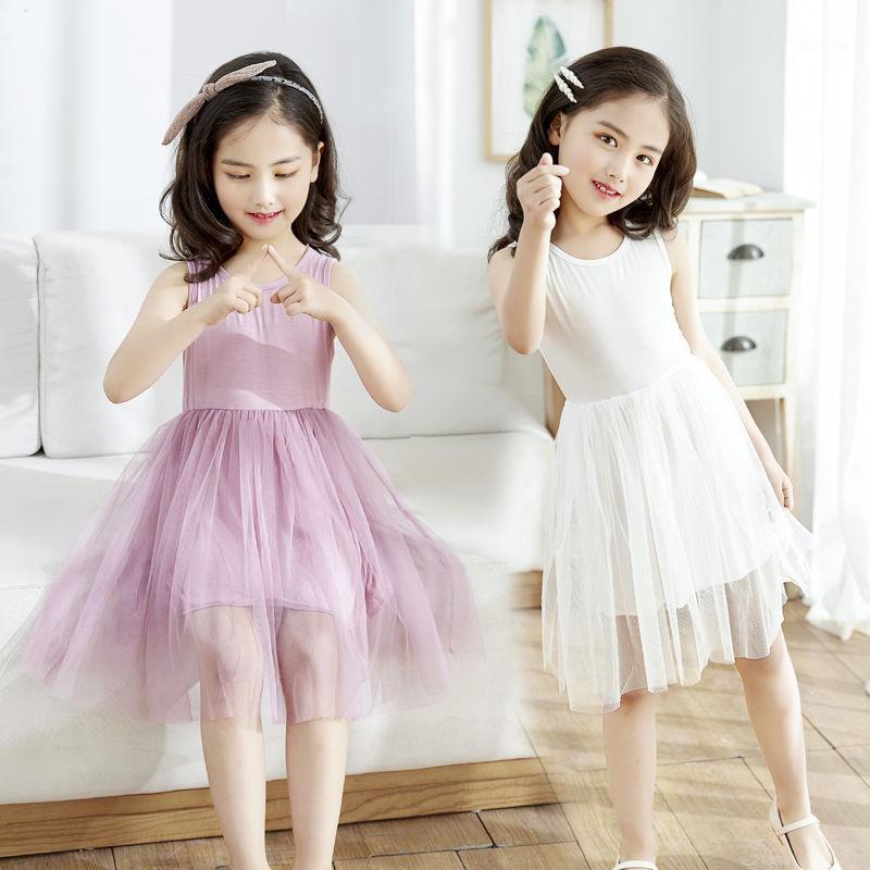 

VIDMID Girls Princess Dress Embroidery Princess Dress For Girls Lace Flower Kid Teenage clothes For children P5461, As photo