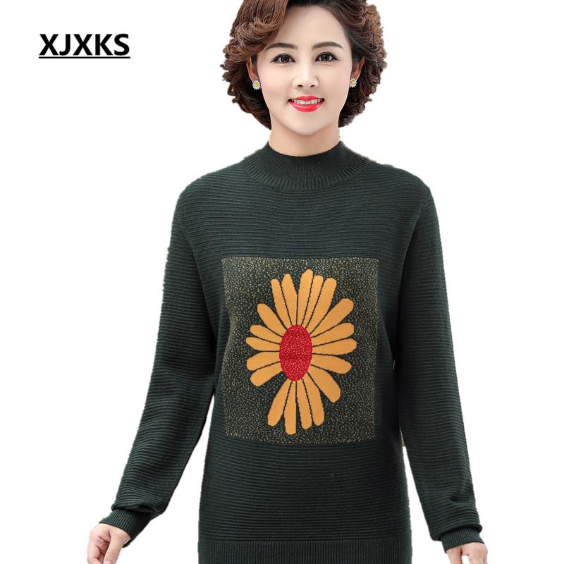

XJXKS Loose plus size women turtleneck sweater 2020 autumn winter new comfortable cashmere knitted sweater women pullover, Black