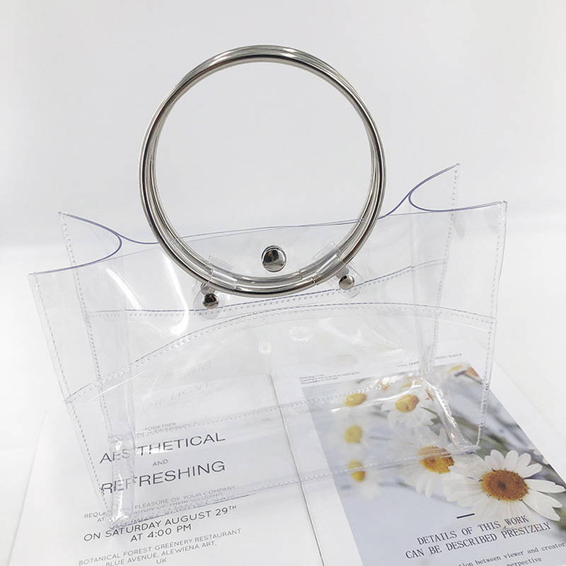 

2020 Design 2020 Luxury Female Purse Bag Jelly Wrap Metal Wrist Transparent Pocket 2wmo, Clear