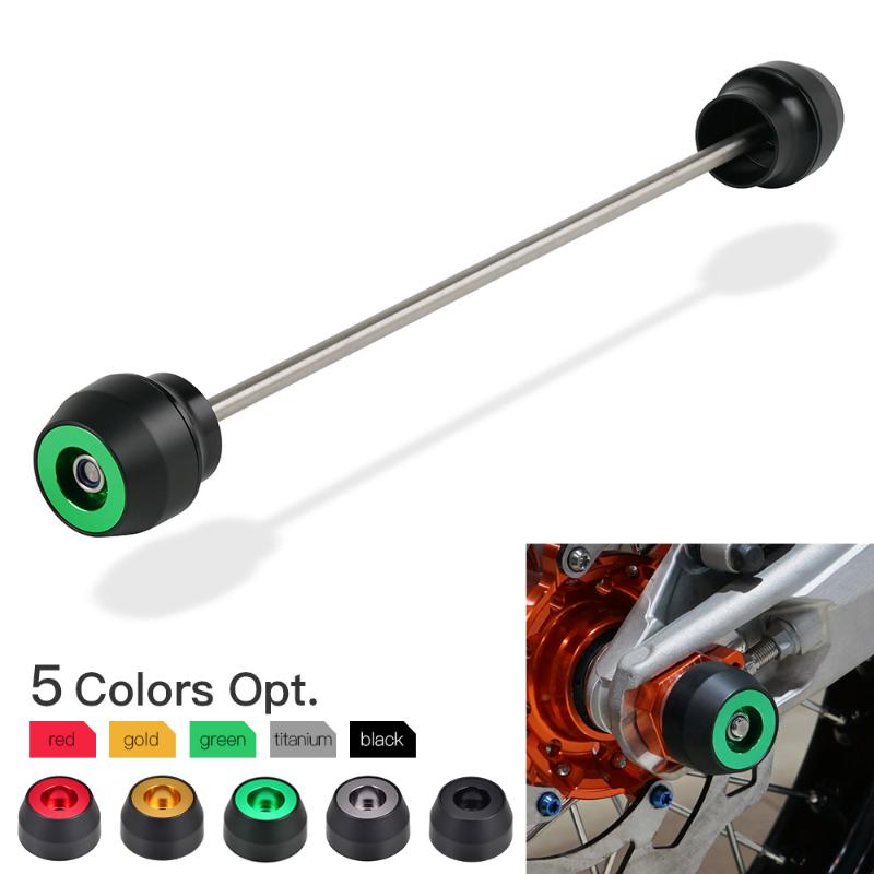 

For Ninja 650 Z650 2020 2020 Motorcycle Rear Axle Slider Wheel Falling Protector Fork Crash Pads Aluminum