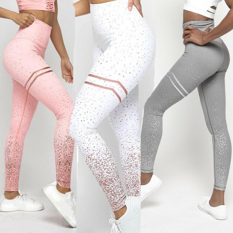 

Women Sport Pants High Waist Yoga Pants Fitness Leggings Running Gym Jogging Trousers1, Pink