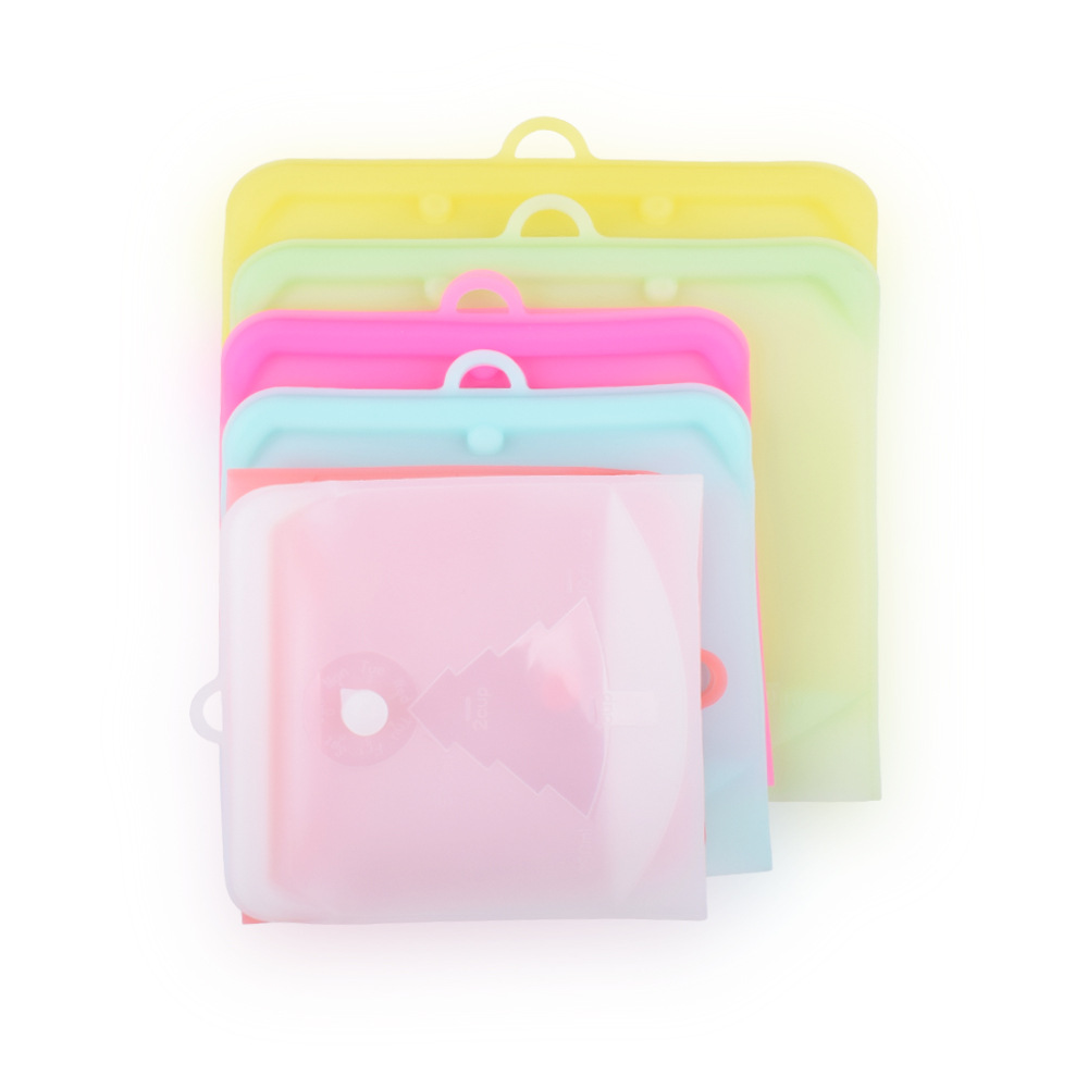

Rod free with date pointer food grade silicone plastic bag food packing self-sealing bag storage bag T3I51697