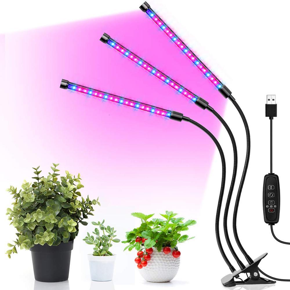 

2021 New 5w 10w 15w Usb 5v Led Bulbs Plant Lights Auto on & Off with 3/6/12h Timer 5 Dimmable Levels Clip-on Desk Grow L315