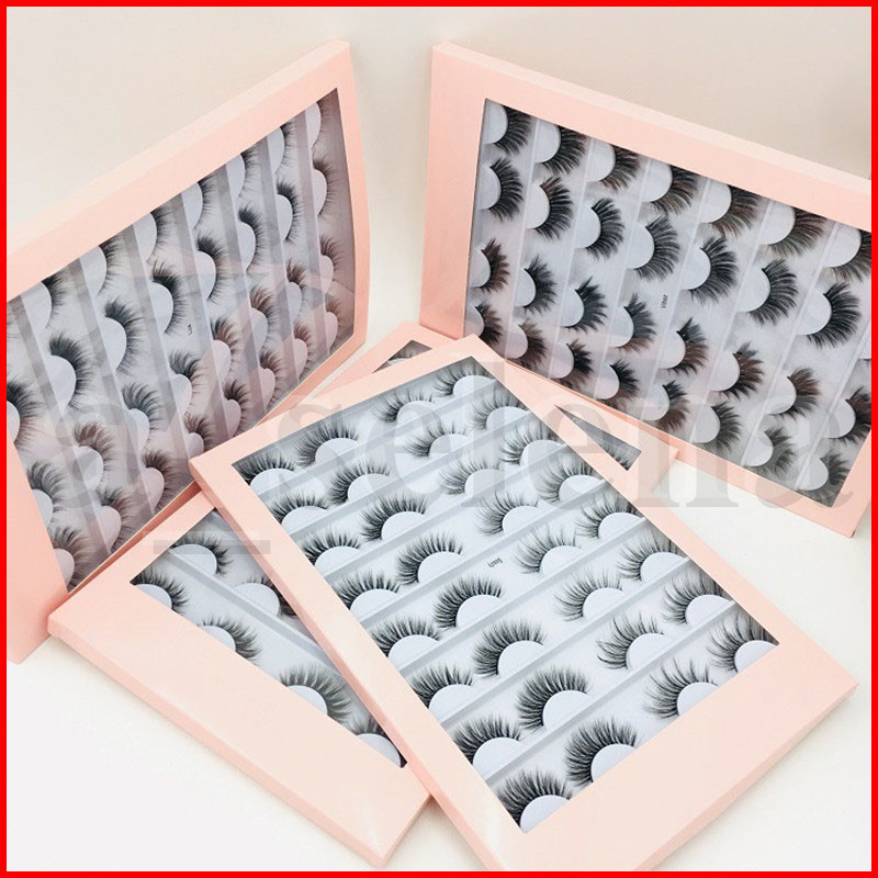 

16 Pairs Multipack Faux 3D Mink Eyelashes False Eyelashes Handmade Wispy Fluffy Long False Mink Lashes Natural Makeup Tools Eye Lashes