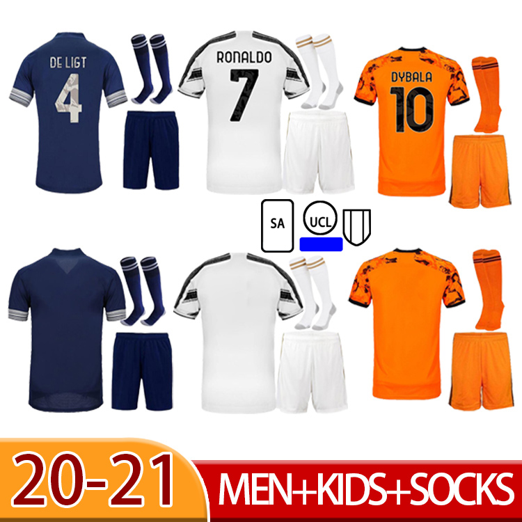

2020 21 Custom Soccer Jerseys MORATA DYBALA RONALDO Fans KULUSEVSKI CHIESA DE LIGT McKENNIE PIRLO BONUCCI Home Away Football Shirt Men Kids, Away adult patch 1