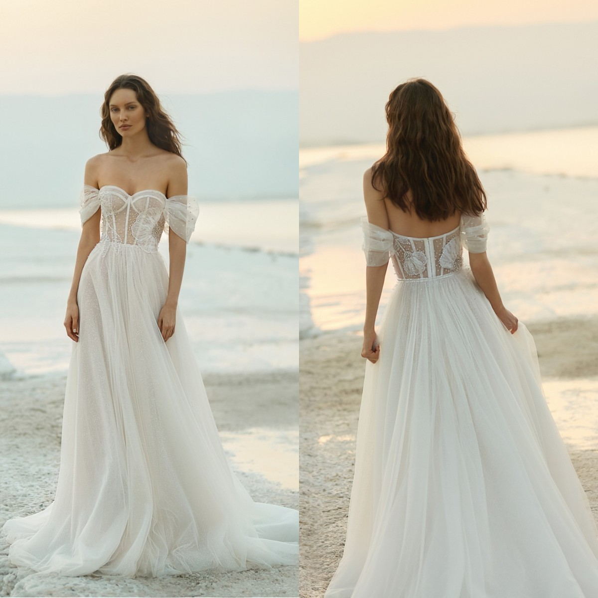 

Eisen Stein A-Line Wedding Dresses Sexy Off Shoulder Lace Beads Beach Bridal Gowns Custom Made Open Back Sweep Train Wedding Dress, Black