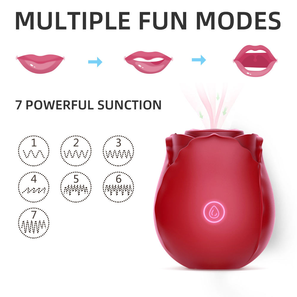 

Rose sucking tongue licking vibration jumping eggs female sex toys remote control comforter milk artifact Suction Tongue Lick Clit Stimulator Nipple For Woman